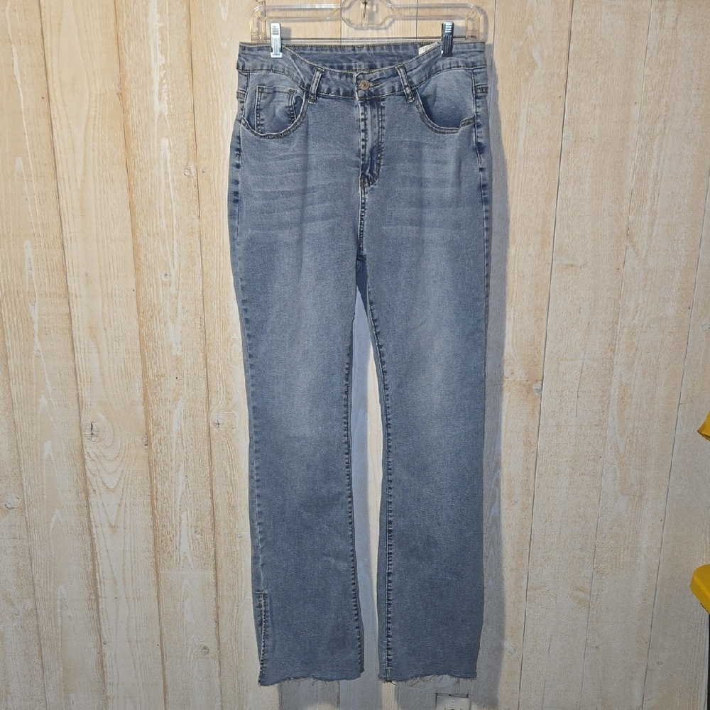 Kunmi Classic Light Blue Bootcut Women's Jeans Size Xl Tall
